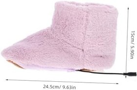 Resim USB Şarjlı Peluş Kadın Kışlık Isıtmalı Ayakkabılar Konforlu Sıcak Isıtıcıları Ev ve Ofis Kullanımı 