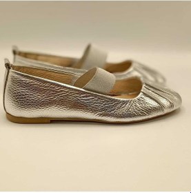 Resim Hazal Gümüş Deri Babet Gumus 