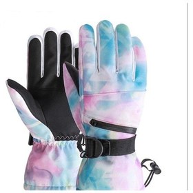 Resim Ultralight Su Geçirmez Kadın Dokunmatik Kayak & Snowboard Eldiveni 001 