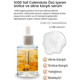 Resim Celleanser Calendula İçeren Sivilce Karşıtı Besleyici ve Yatıştırıcı Serum 30 ML 