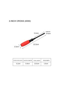Resim Kauçuk Kaplı Kaymaz Sap Kelime Çapraz Güçlü Manyetik 45 Çelik Tornavida 2 İnches Phillips 