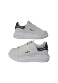 Resim Wickers Unısex Beyaz-siyah Ortopedik Düz Taban Sneaker Spor Ayakkabı Beyaz 