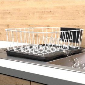 Resim Tekno-tel Teknotel Tek Katlı Bulaşıklık Tabaklık Oluklu Tepsi Beyaz KB085 