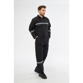 Resim Orange Safety Bütün Soğuk Hava Tulumu Reflektörlü Kapitoneli 