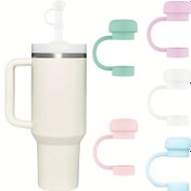 Resim Stanley Bardakları için 5 Adet Silikon Pipet Ucu - 10mm Sızdırmaz & Toz Geçirmez, Çok Renkli Seyahat Kupa Aksesuarları 