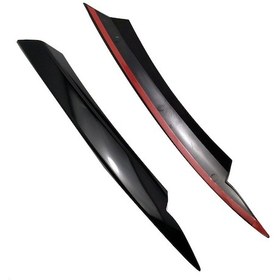 Resim Dinosaurs Passat B7 2010-2015 Için Araba Far Göz Kapakları Kaşları Abs Far Lambası Sticker Kapak Trim Aksesuarları-siyah 