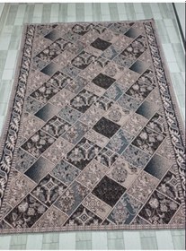 Resim Savan Dokuma Halı Örtüsü 4m² 170 240 Kale Siyah&pudra2 Diğer 