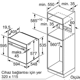 Resim Siemens HJ852GYW0T iQ500 Beyaz Ankastre Fırın 