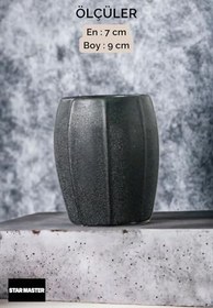 Resim STAR MASTER Diş Fırçası Kabı Diş Fırçalığı Fırçalık Gümüş Eskitme Renk Model 13 8682874852491 