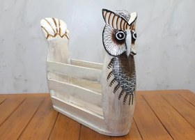 Resim Ahşap Baykuş Gazetelik 