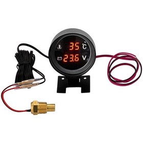 Resim Yuvarlak Led Dijital Araç Kamyon Su Sıcaklığı Ölçer K13714r 