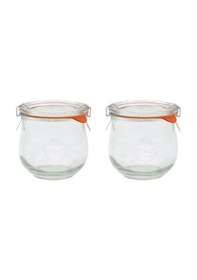 Resim Weck Lale Cam Saklama Kavanozu 2 Adet 370 ML 