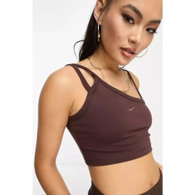Resim Nike Sportswear Everyday Modern Crop Kesim Kadın Kahverengi Atlet 