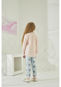Resim Kız Garson Uzun Kol Somon Pijama Takımı C8t5n9o1 001 