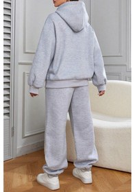 Resim Age Of Steam Baskılı Unisex Eşofman Takımı Gri 