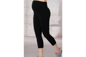 Resim Ayarlanabilir Bel Kapri Likralı Penye Hamile Taytı 