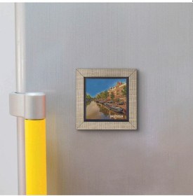 Resim Amsterdam Görseli Baskılı Mdf Magnet 7x7 16 