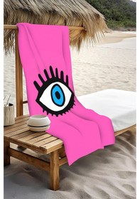 Resim Dijital Baskı Plaj Deniz Havlusu Göz Desenli Peştamal Hvl0199 Renkli 