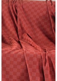 Resim Koltuk Örtüsü %100 Pamuk Yatak Örtüsü Pike 200 X 230 Cm Kiremit 