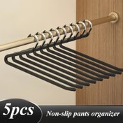 Resim 5/10 adet Kaymaz Kaz Şeklinde Z-Klip'li Ağır Hizmet Tipi Metal Pantolon Askıları, Gardırop Dolabı & Perakende Mağaza Sergisi için Kalınlaştırılmış Dikişsiz Tasarım - Yerden Tasarruflu Çok Amaçlı Kıyafet Organizatörü, Pantolonlar İçin Askılar, Gardırop Düzenleme, Sağlam Yapı, Kaliteli İşçilik 