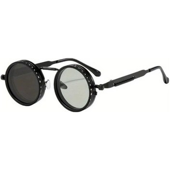 Chuangyinshop Steampunk Tarzı Dönebilir Nd Filtreli Ayarlanabilir Parlaklık Siyah Golden Alaşım Çerçeve Parti Müzik Festivali Hediye Gözlük Altın