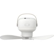 Resim KingKuee Mini USB Kamp Fanı Pil Kumandalı Uzaktan Kumanda 4 Vites Taşınabilir LED Işık Çadır Asma Tavan Vantilatörü (Yurt Dışından) 
