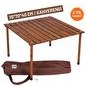 Resim Bag The Joy 70x70x40 CM Ahşap Katlanır Rulo Kahverengi Kamp ve Piknik Masası 