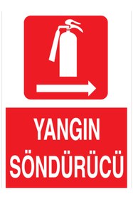 Resim Uytab Yangın Söndürücü Uyarı Tabelası - 70x100 Alüminyum Kompozit Panel - Y54 
