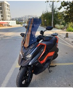 Resim Motocam Kymco Dtx 360 Ön Cam 2021-2026 Model 67cm Siyah Renkli 4mm Uzun 