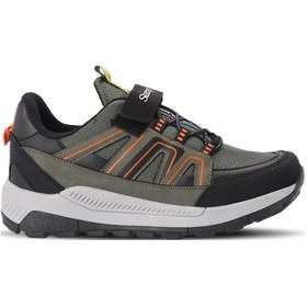 Resim Slazenger KROSS KTN Çocuk Cırt Cırtlı Haki / Turuncu Günlük Spor Ayakkabısı 