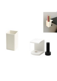 Resim Özel 3d Baskı Kalemlik Modüler Masa Düzenleyici Tak Çıkar Düzenleyici Ebat: 8 Cm X 5 Cm X 4,8 Cm Beyaz 