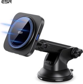 Resim Esr 18w Magsafe Teleskopik Araç İçi Şarj Aleti Ve Telefon Tutucu 