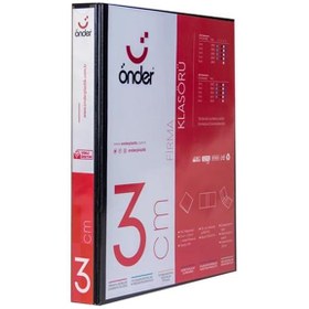 Resim Önder Sunum Klasörü 4 Halkalı 30 MM A4 Siyah 2013-3 