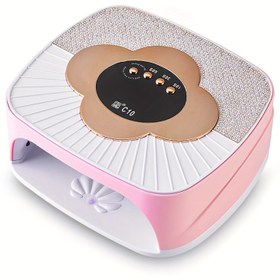 Resim 2025 Yeni Profesyonel Tırnak Lambası, 67 LED Çift Kırmızı/Mavi Boncuklar, Otomatik Sensör & LCD Dokunmatik Ekran - 4 Zamanlayıcı Ayarı, Hızlı Kurutma Yapıştırması, Görsel Olarak Cazip Çiçekli Sim Tasarımı, AB Fişi (Adaptör Dahil), LED Tırnak Lambası 
