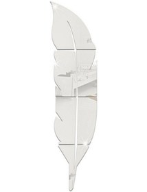 Resim Reedark 3b Akrilik Ayna Tüy Duvar Çıkartması - Yırtılabilir Dekoratif Sticker Gümüş, Küçük Boy 