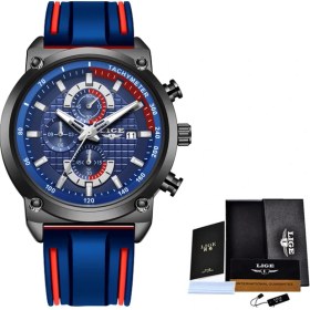 Resim Hanyang Gümüş Mavi Reloj Hombre Lıge Erkek Saatler Top Marka Lüks Askeri Spor Izle Erkekler Kauçuk Su Geçirmez Kuvars Kol Saati Relogio Masculino (Yurt Dışından) 