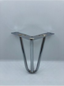 Resim Metal, 15 12 12cm Krom Koltuk,dolap,baza, Mobilya Ayağı 4 Adet 