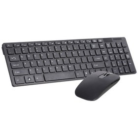 Resim Kablosuz Klavye Mouse Kombosu 2.4ghz Kablosuz Klavye 1200dpı Optik Mouse Ev Ofis Kullanımı İçin Paylaşım 1 Usb Alıcısı, Siyah 