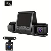 Resim Dream011 Üç Lensli Araç Kamerası 1080p 480p Gece Görüşü Hareket Algılama 32gb Hafıza Kartı 