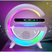 Resim Soffany Bluetooth Hoparlörlü Kablosuz Şarj Özellikli Gece Lambası Masa Lambası 