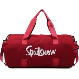 Resim Fashion Schoolbags SJ-629 Büyük Kapasiteli Kadın Oxford Kumaş Su Geçirmez Fitness Tote Çapraz Askılı Çanta Seyahat Bagaj Çantası-Şarap Kırmızısı (Yurt Dışından) 