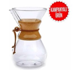 Resim Esmo Home Epinox Cam Dripper Ekipmanı - Kahve Demleme Aleti - Cam Kahve Demleme - 800 ml - 6 Cup 