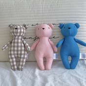 Resim LA DEARCHUU Sevimli Ekose Ayı Stuffed Animal Oyuncak - Yumuşak Polyester Kumaş, saç tokası ve Zil Özelliği, Gençler Odası Dekoru İçin İdeal, Noel Hediyesi, Gençler Odası Dekoru|Oyuncağı Tasarım|Detaylı Dokulu, Ayı Stuffed Animal 