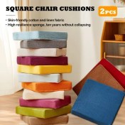 Resim Gateesat Siyah 2 Adet 40x40x5cm Yüksek Yoğunluklu Köpük Koltuk Minderi, Yıkanabilir 