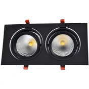 Resim İkili Philips Ledli 60W Siyah Sıva Altı Spot Beyaz Işık 6500K 