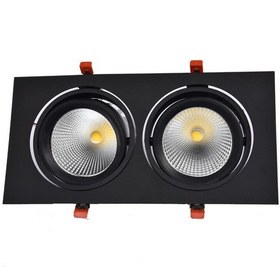 Resim İkili Philips Ledli 60W Siyah Sıva Altı Spot Beyaz Işık 6500K 