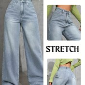 Resim Kadın Orta Mavi Vintage Yıkanmış Düz Bacaklı Kot Pantolon - Yumuşak Esnek Denim, Gevşek Uygun Günlük Sokak Modası Alışveriş, Seyahat, Kampüs, Bisiklet, Ev ve İşe Giderken, Günlük Konfor, Klasik Stil, Rahat Kumaş 