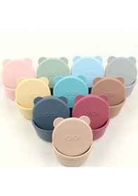 Resim Oioi Silikon Kapaklı Mini Kase 2'li Mini Bites Woody Brown / Powder Grey Çok Renkli - Çok Renkli 