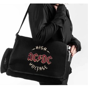 Resim DEEFWEAR ACDC High Voltage Design Baskılı Postacı Çantası 