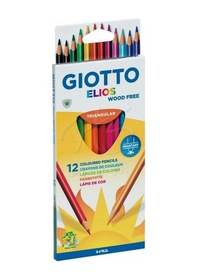 Resim Giotto Elios Triangular 12li Ağaç İçermeyen Kuru Boya 275800 